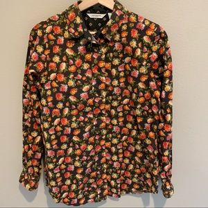 Liz Clairborne floral print button down shirt.